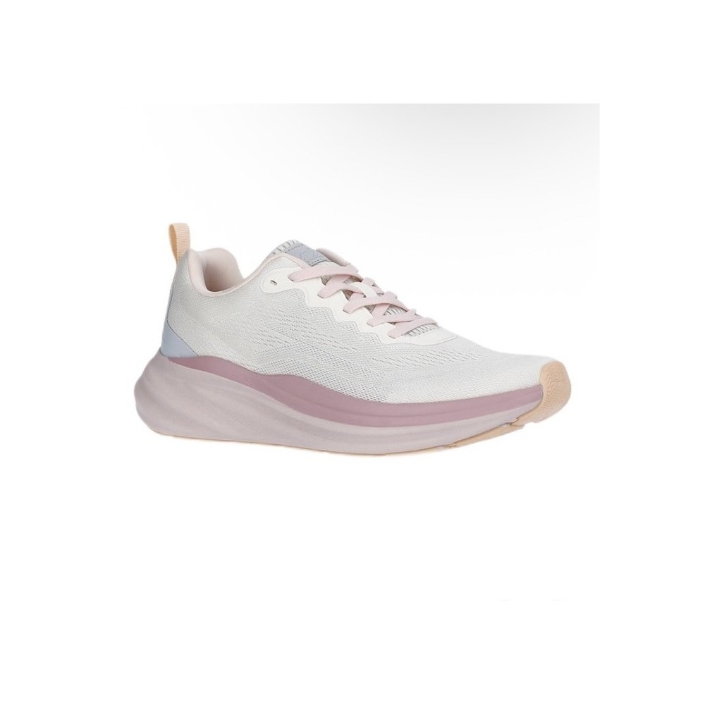 Avia Womens Comfort Running Sneakers Size 7.5 White Pink Lavender Athletic Shoes